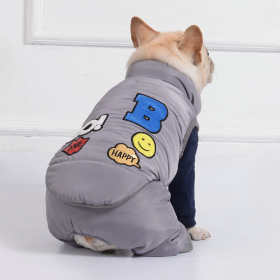 Patch Party Puffer Jacket for French Bulldogs