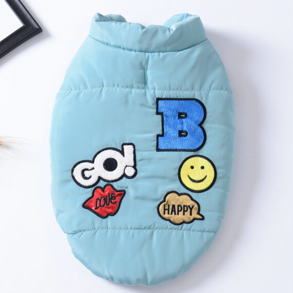 Patch Party Puffer Jacket for French Bulldogs