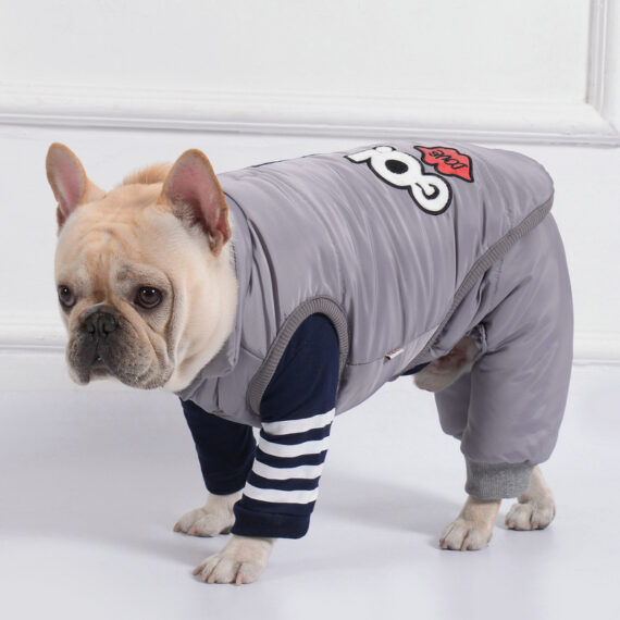 Patch Party Puffer Jacket for French Bulldogs