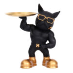 The Muscular Frenchie Butler – Stylish Tray Holder for Bulldog Lovers