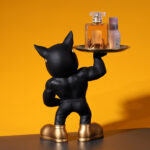 The Muscular Frenchie Butler – Stylish Tray Holder for Bulldog Lovers
