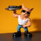 The Muscular Frenchie Butler – Stylish Tray Holder for Bulldog Lovers