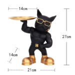 The Muscular Frenchie Butler – Stylish Tray Holder for Bulldog Lovers