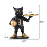 The Soccer Star Frenchie Butler – Decorative Tray Holder