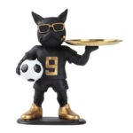 The Soccer Star Frenchie Butler – Decorative Tray Holder