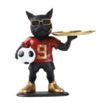 The Soccer Star Frenchie Butler – Decorative Tray Holder