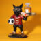 The Soccer Star Frenchie Butler – Decorative Tray Holder