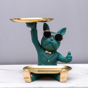 Thumbs-Up Frenchie Butler Dual Tray Organizer